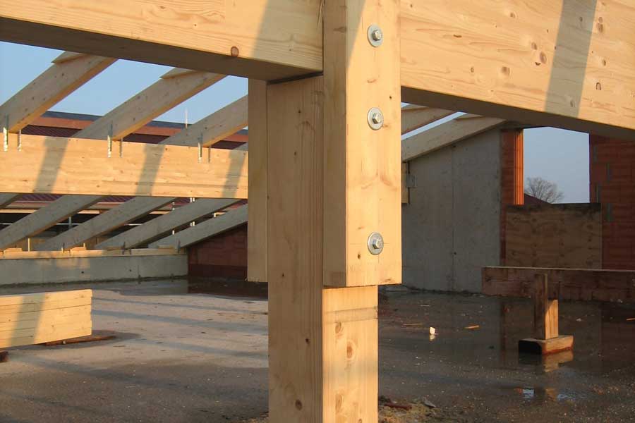 Dachkonstruktion Pfosten