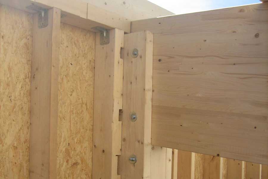 Anschlussdetail Holzkonstruktion