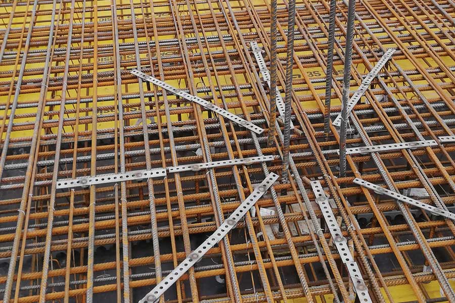 Deckenbewehrung mit Dübelleisten als Durchstanzbewehrung