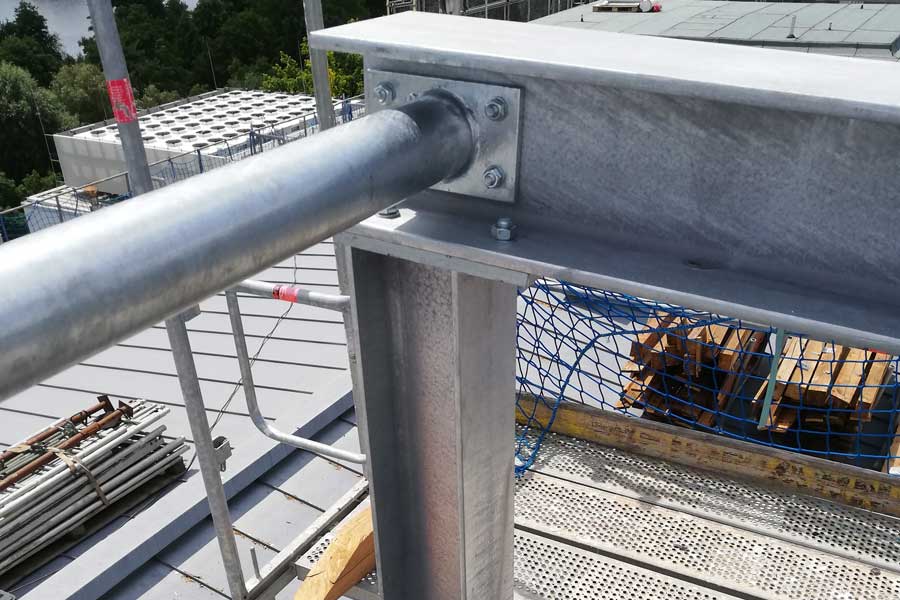 Stahlkonstruktion der neuen Technikzentrale