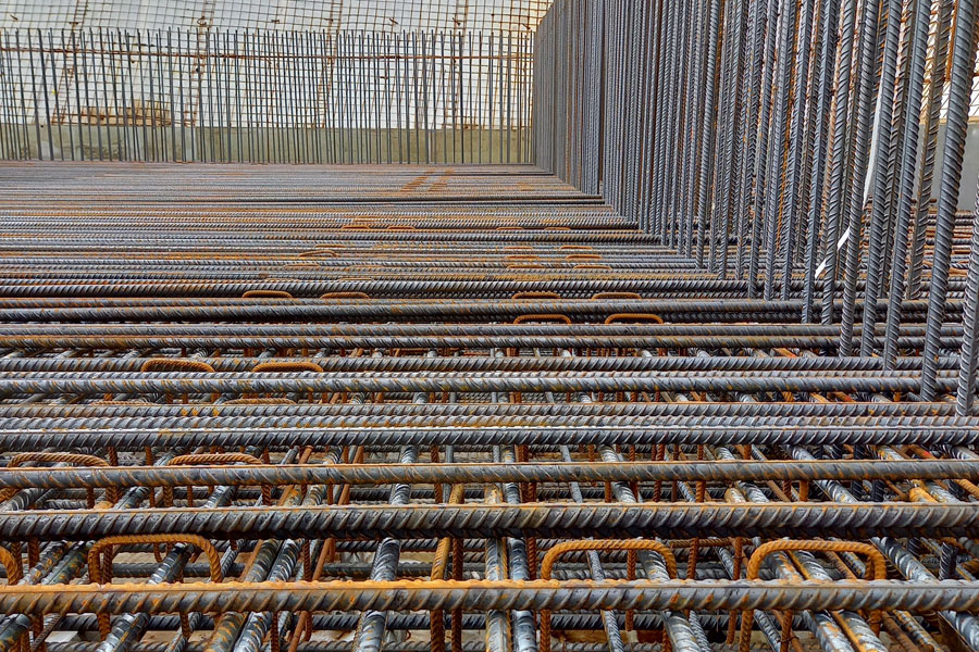 Belebungsbecken - Bewehrung der Bodenplatte